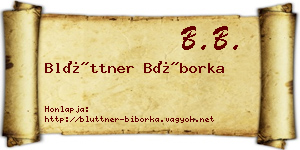 Blüttner Bíborka névjegykártya